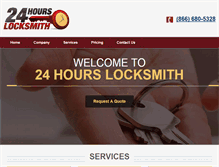 Tablet Screenshot of 24hours-locksmiths.com